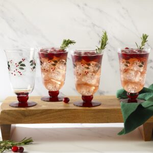 Pflatzgraff Winterberry Wine Goblets, Set Of 4, Clear, 13 fluid ounces