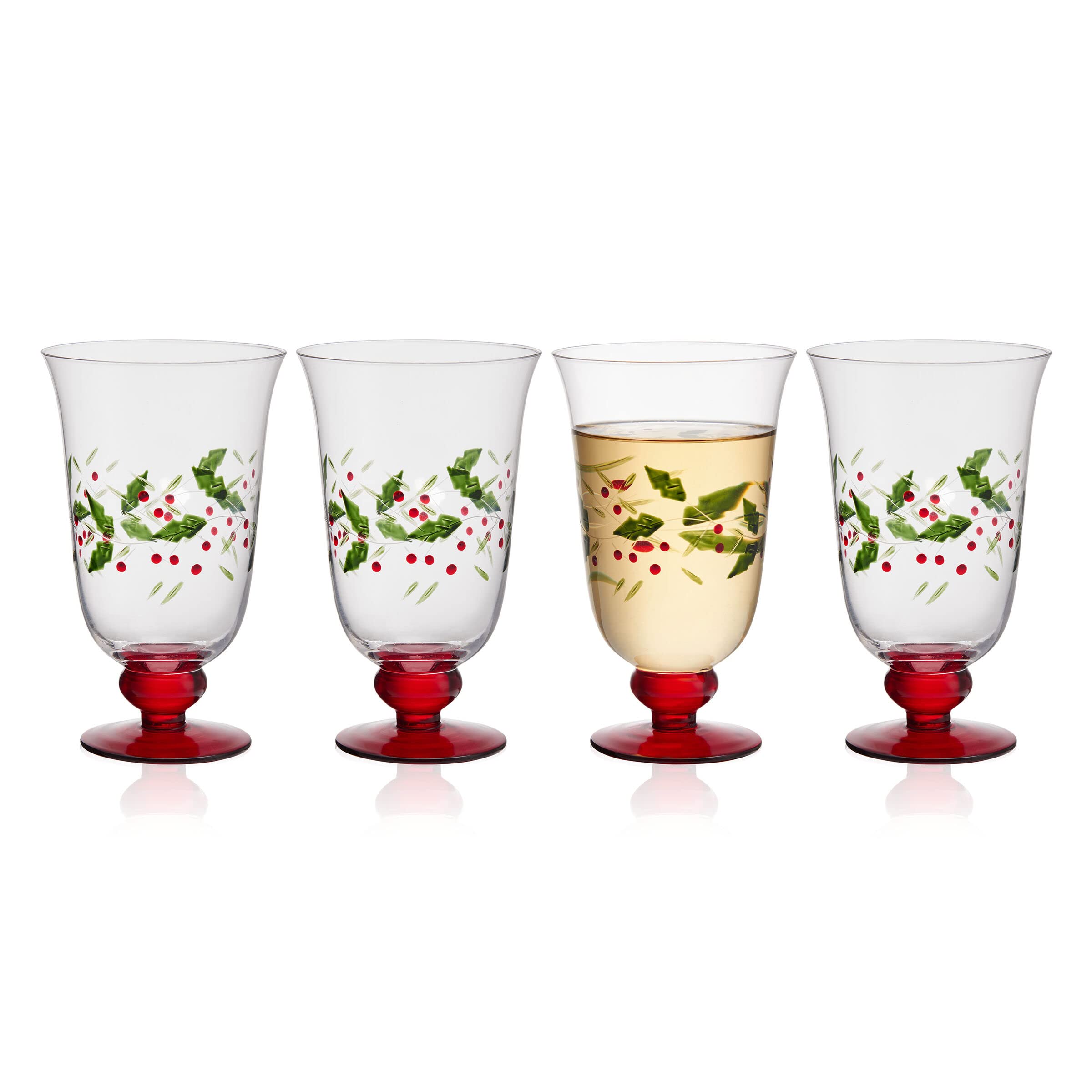 Pflatzgraff Winterberry Wine Goblets, Set Of 4, Clear, 13 fluid ounces