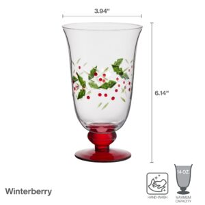 Pflatzgraff Winterberry Wine Goblets, Set Of 4, Clear, 13 fluid ounces