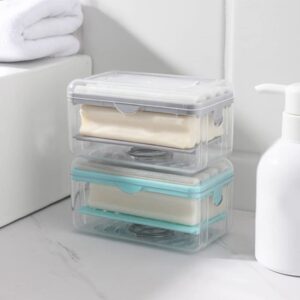 iplusmile Box Soap Box Soap Holder Travel Laundry Soap Containers Soap Dish Bar Soap Container Dish Soap Dispenser Laundry Soap Dispenser Soap Case Tray Take a Bath Plastic