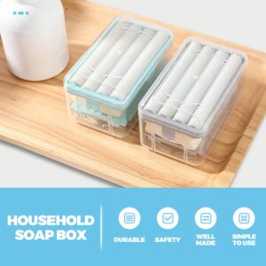 iplusmile Box Soap Box Soap Holder Travel Laundry Soap Containers Soap Dish Bar Soap Container Dish Soap Dispenser Laundry Soap Dispenser Soap Case Tray Take a Bath Plastic