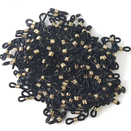 NSBELL 100PCS Eyeglasses Chain Ends Anti Slip Silicone Spring Rubber Connector Holder Retainer for Eyeglass Sunglasses Necklace Chain Eyeglass Chain Loop Holder Silicone Eyeglass Connector