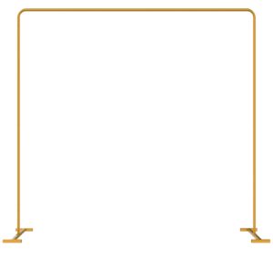 langxun heavy duty gold metal square backdrop stand arch for wedding birthday decoration, graduation decorations, ceremony reception, event party supplies, baby shower photo booth background supplies