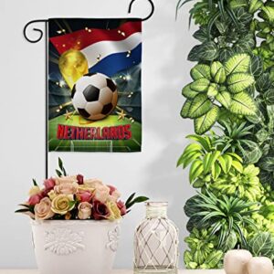 Ornament Collection World Cup Netherlands Garden Set Wood Sports Soccer Game Goal Ball Football Entertainment Activity Physical House Decoration Banner Small Yard Gift Double-Sided, Flag + Wall Dowel