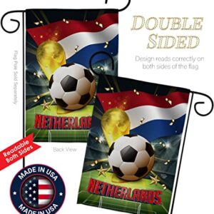 Ornament Collection World Cup Netherlands Garden Set Wood Sports Soccer Game Goal Ball Football Entertainment Activity Physical House Decoration Banner Small Yard Gift Double-Sided, Flag + Wall Dowel