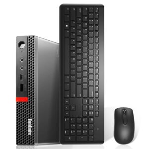 lenovo thinkcentre m920q tiny desktop intel i5-8500t up to 3.50ghz 16gb ram new 1tb nvme ssd built-in ax210 wi-fi 6e bt hdmi dual monitor support wireless keyboard and mouse win11 pro (renewed)