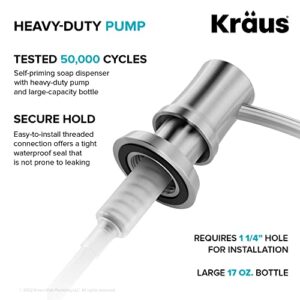 KRAUS Kitchen Soap and Lotion Dispenser in Spot-Free Black Stainless Steel, KSD-54SFSB