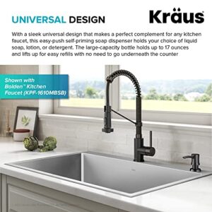 KRAUS Kitchen Soap and Lotion Dispenser in Spot-Free Black Stainless Steel, KSD-54SFSB