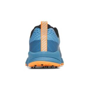 Icebug Womens NewRun BUGrip Trail Running Shoe with Carbide Studded Traction Sole, Mist Blue/Orange, L09.0