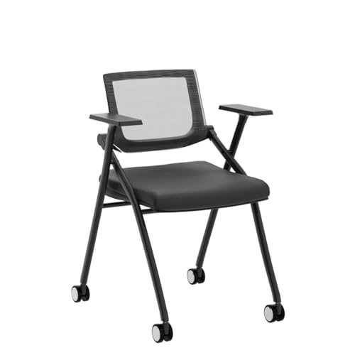 BROBRIYO, 20 Conference Room Chairs Stackable & Ergonomic Foldable with Lumbar Support, Armrest - Mesh Bouncing Back for Office Meeting, Conference, Reception, Training Room Chair 20 Pack