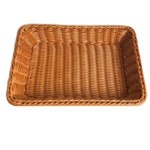 curfair rattan wicker basket lightweight counter rectangular woven tray decorative convenient coffee s