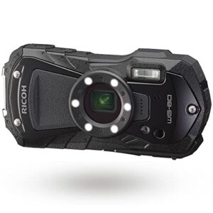 ricoh wg-80 black waterproof digital camera shockproof freezeproof crushproof (international version)
