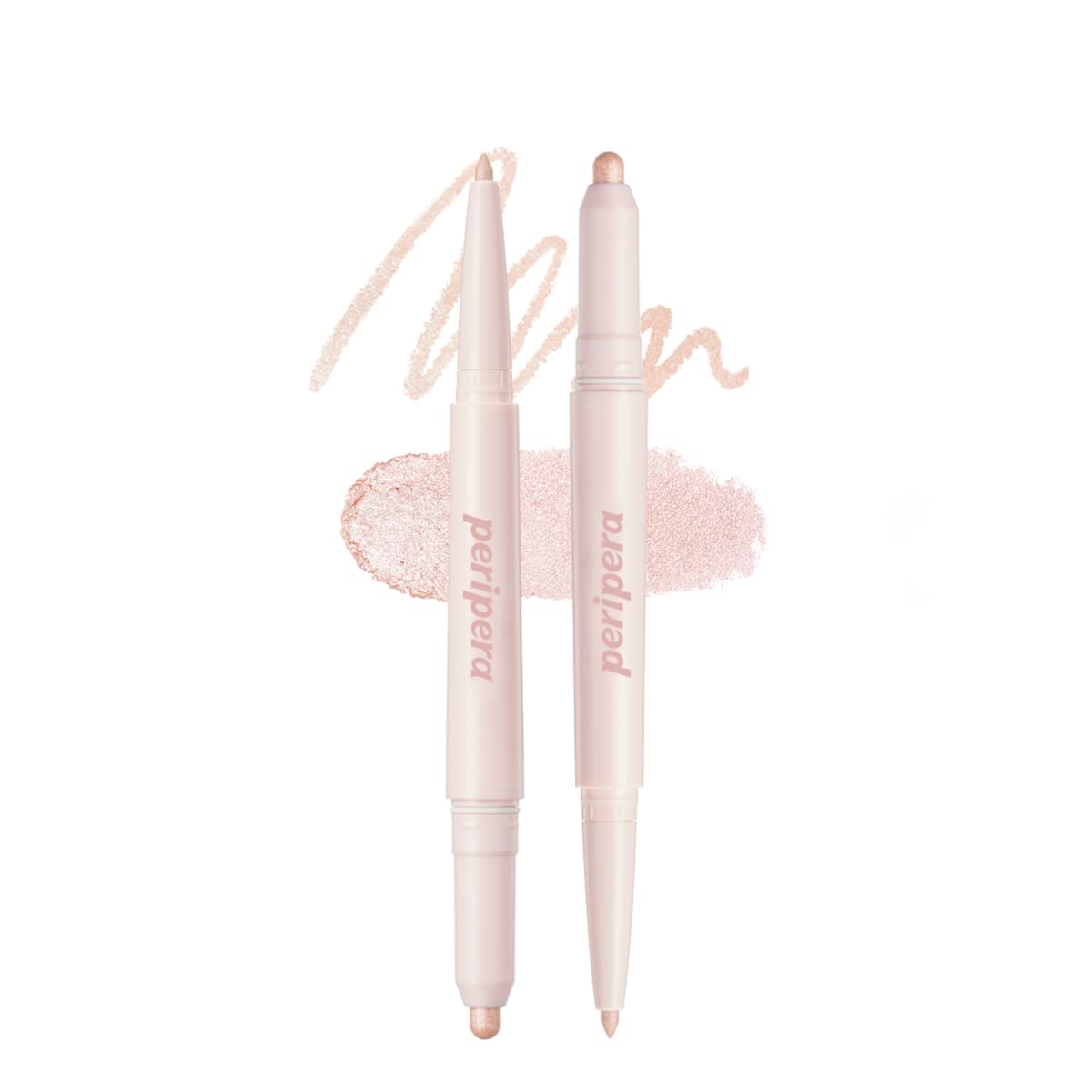 Peripera SUGAR TWINKLE DUO EYE SHADOW STICK (01 DEWY NUDE) - Shimmer, Highlighter, Convenient Eye Shadow Cream