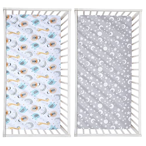 bimocosy Crib Sheet,3 Pack Crib Sheets for Baby Girl Boy Size 28"x 52" for Standard Crib and Toddler Mattresses, Super Soft Breathable Microfiber Crib Mattress Sheet,Floral/Elephant/Pink