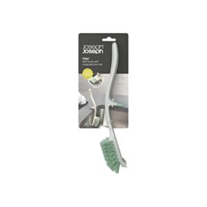 Joseph Joseph Edge Dish Brush with Integrated Sink Rest, Light Stone/Sage