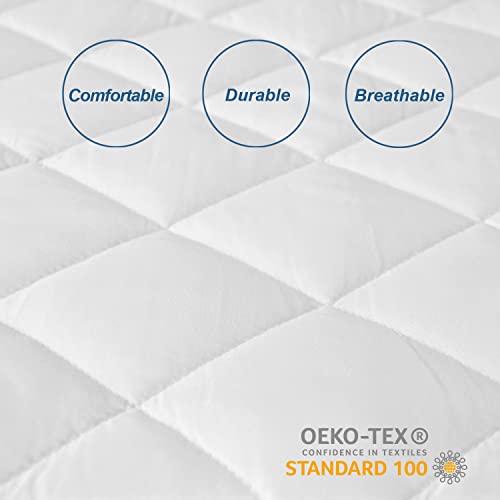 Moonsea Waterproof Three Quarter Mattress Pad, RV Short Full, 48x75 Inch, White