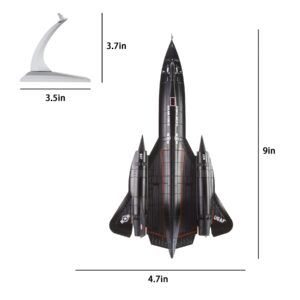 1/144 SR71 Skunk High-Altitude Reconnaissance Aircraft Metal Fighter Military Model Diecast Plane Model for Collection or Gift