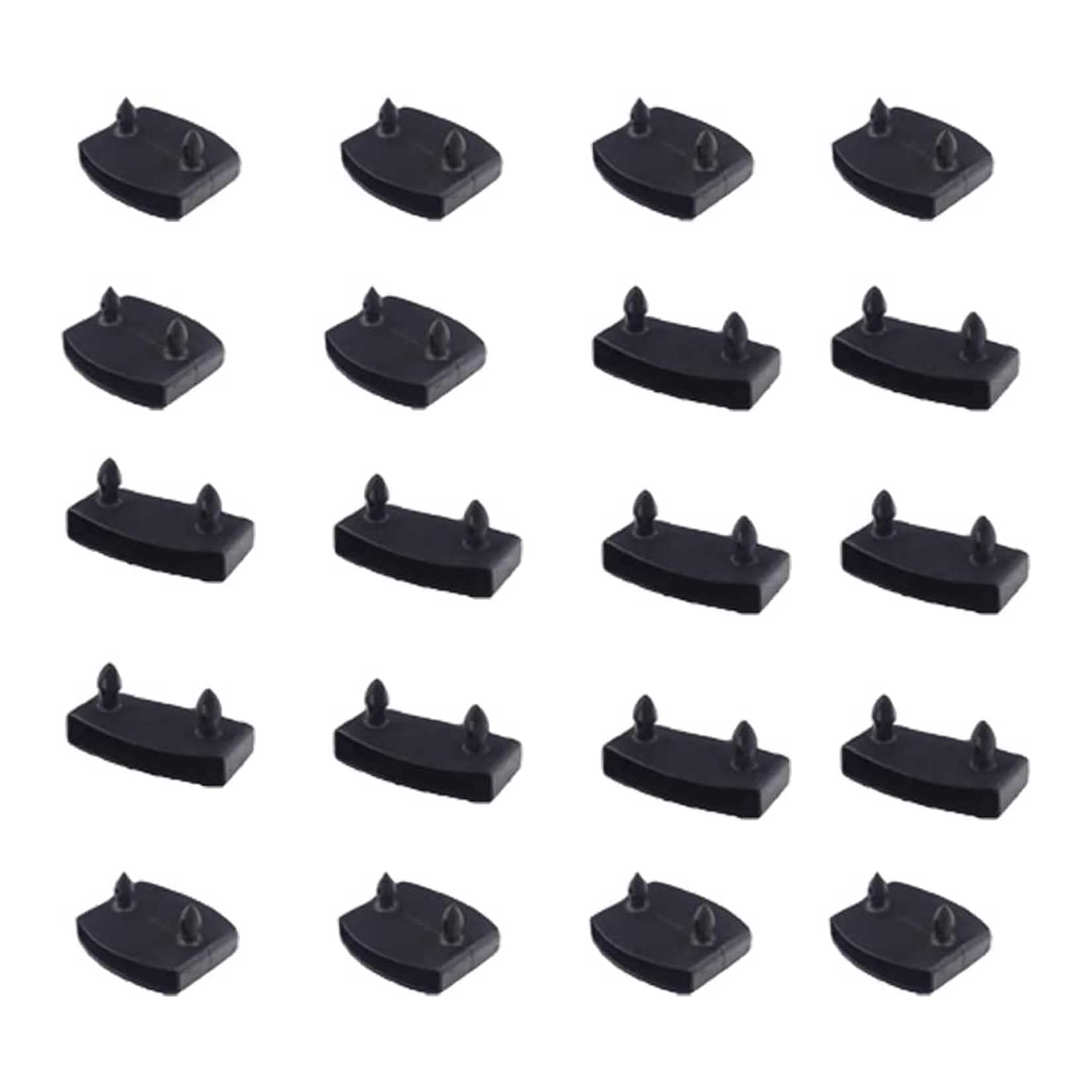 XIAONAN 20Pcs 53mm x 9mm Plastic Bed Slat Cover Replacement Holders End Caps+Centre Caps for Holding Securing Wooden Slats Bed Base,10pcs End Caps + 10pcs Centre Caps