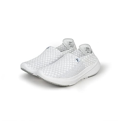 Woven Shoes Basic, Casual Woven Slip On Walking Shoes for Everyone, Comfortable Shoes and Light-Weight Shoes, Handmade Shoes, White, Size 6.5