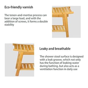 Bamboo Shower Bench, Bamboo Shower Chair, Shower Benches for Inside Shower, Bamboo Bench for Shower