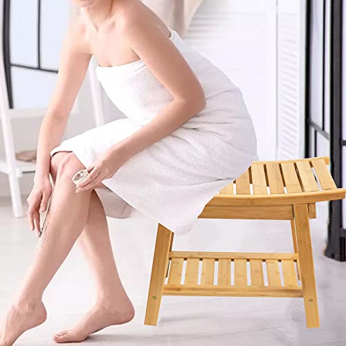 Bamboo Shower Bench, Bamboo Shower Chair, Shower Benches for Inside Shower, Bamboo Bench for Shower