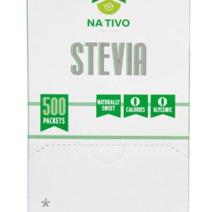 Stevia + Erythritol 1:8 Sweetener - 500 packets | 1 packet = 2 tsp of sugar | Healthier Sugar Substitute - 0 Calories - 0 Glycemic Index - Keto and Paleo - 0 Net Carbs - Non-GMO - NaTivo Wellness