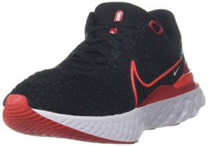 nike react infinity 3 women's road running shoes size- 7 black/bright crimson