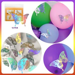 HOMEZZO Magic House Birthday Party Balloons Garland - Magic House Mirabel Themed Party Decoration, Incanto Toucan Jaguar Foil Mylar Balloon Arch, 3D Butterfly Stickers