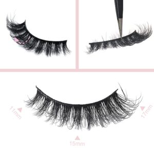 Russian Strip Lashes Yasnai DD Curl False Eyelashes Fluffy Cat eye Faux Mink Lashes Natural Eye Lashes 14 Pairs Pack