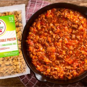 Textured Vegetable Protein (TVP), 1 lb. Bag, Natural Plant Based Vegan Protein Chunks, Non-GMO and Gluten Free Crumbles, Cholesterol Free by Amazing Chiles