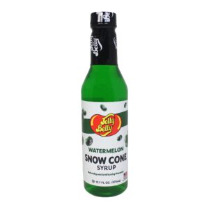 Jelly Belly Snow Cone Syrup Flavors- Shaved Ice Syrup, Slushie, and Ice Pop Flavoring for Party (4 Variety Pack - Cherry, Watermelon, Cotton Candy and Berry Blue)