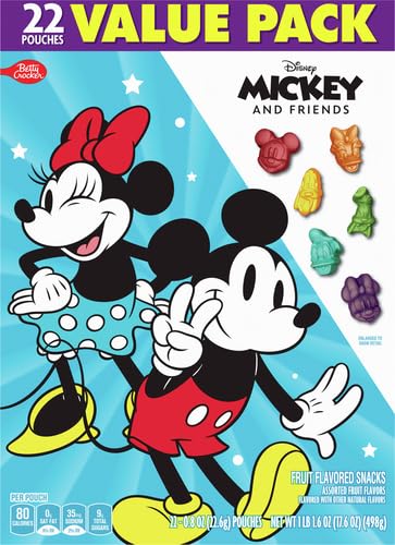 Mickey & Friends Fruit Flavored Snacks, Treat Pouches, Value Pack, 22 ct