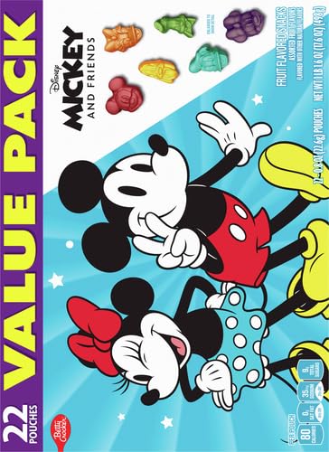 Mickey & Friends Fruit Flavored Snacks, Treat Pouches, Value Pack, 22 ct