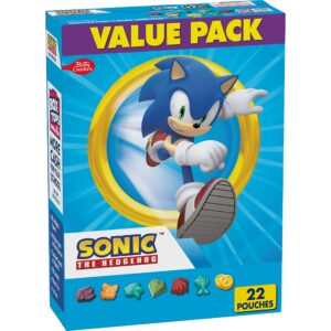 sonic fruit flavored snacks, treat pouches, value pack, 22 ct