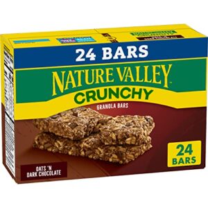 nature valley crunchy granola bars, oats 'n dark chocolate, 12 ct, 24 bars