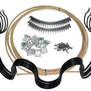 Elegent Upholstery 26 inches Sofa Seat Replacement Coil with 25' Spring Wire, 40 Stay Clips & 12 Upholstery Clips Repair Kit