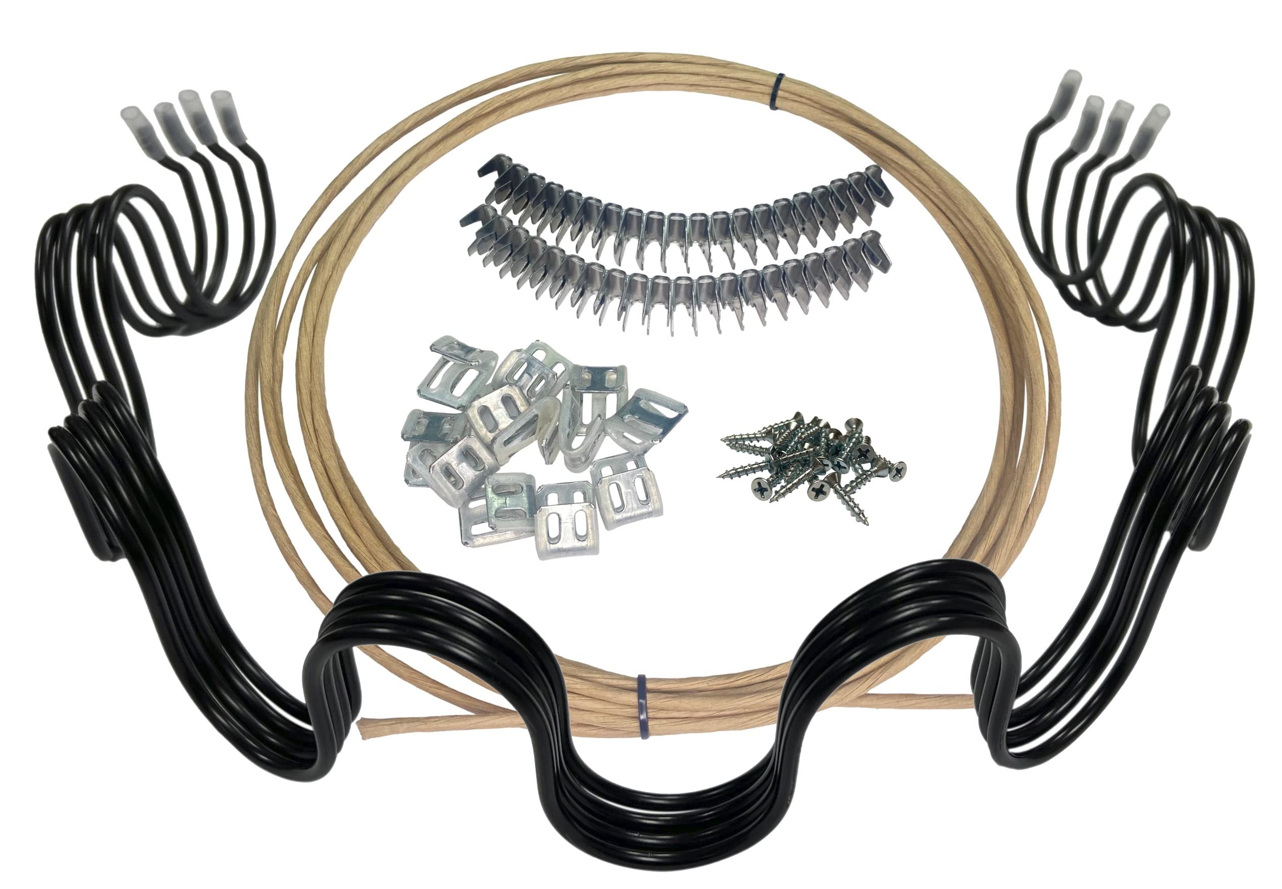 Elegent Upholstery 26 inches Sofa Seat Replacement Coil with 25' Spring Wire, 40 Stay Clips & 12 Upholstery Clips Repair Kit