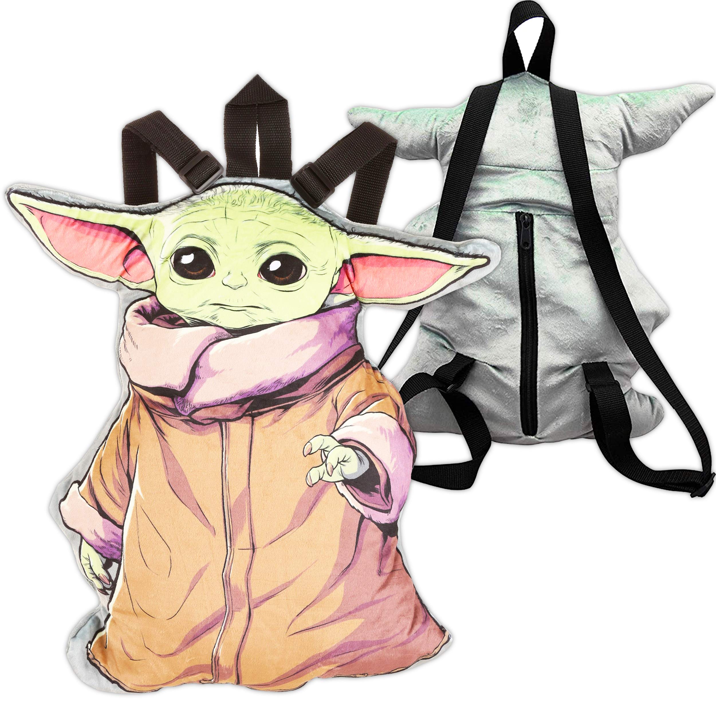 Star Wars Plush Backpack - Baby Yoda Backpack for Boys Girls Bundle with Stickers, More | Mandalorian Backpack Mini