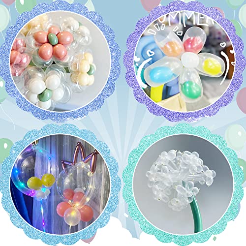 200 Pieces 260 Balloons Clear Twisting Balloons 260Q Long Balloons for Balloon Animals Making Weddings Birthdays Christmas Party Decoration (Clear)