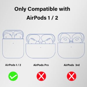 Wonhibo Cute Cat Airpod Case, Kawaii Silicone Animal Cover for Apple Airpods 1st and 2nd Generation with Keychain