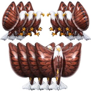 10 pcs eagle 4th of july balloons, 32 x 26 inch giant 3d realistic inflatable animal eagle balloon bird party decoration giant colorful balloons for kid baby shower birthday party favors supplies