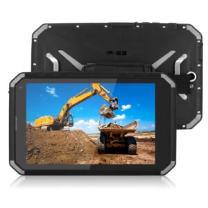 8 inch rugged tablet for android 12, octa core industrial tablet with waterproof drop proof enclosure, 4gb ram 64gb rom, 8500mah battery, 2.4/5g wifi, gps,5/13mp dual camera, hd touchscreen(us)