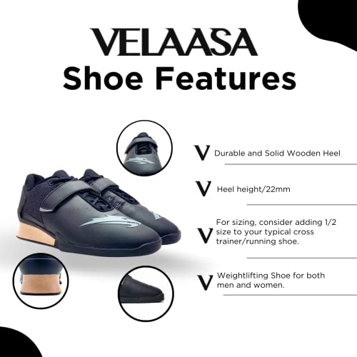 VELAASA Strake | Olympic Weightlifting Shoes | Men and Womens Heavy Lifting Shoes | Cross Training | Powerlifting Apparel | Shoes for Squats | Lifting Gear | Spring Blue - 8.5 M / 10.0 W