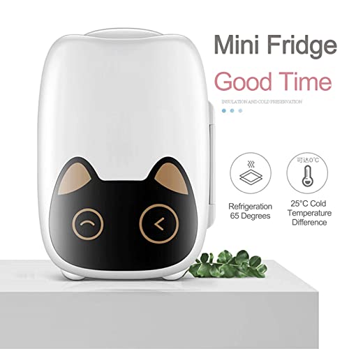 LZTET Mini Fridge for Bedroom - Car, Office Desk College Dorm Room - 12V Small Refrigerator for Food, Drinks, Skincare, Beauty Breast Milk (White)