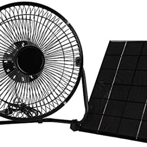 MarsPro Solar Panel Powered Fan Mini Exhaust Fan for Greenhouse Motorhome House Chicken House Outdoor Ventilation Equipment Ventilator for Pets