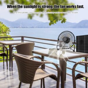 MarsPro Solar Panel Powered Fan Mini Exhaust Fan for Greenhouse Motorhome House Chicken House Outdoor Ventilation Equipment Ventilator for Pets