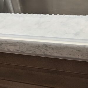 SiliSink Silicone Sink Edge Guard for Kitchen Sink - Fits 3.75”-4” Wide Stone Lip - Kitchen Sink Guard & Sink Edge Protector - Stone, Granite Countertop Edge Protector - 14”, Frosted Matte