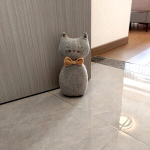 Interior Door Stopper Fabric Doorstops Decorative Cat (Simple Bow cat)