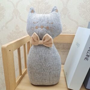 Interior Door Stopper Fabric Doorstops Decorative Cat (Simple Bow cat)