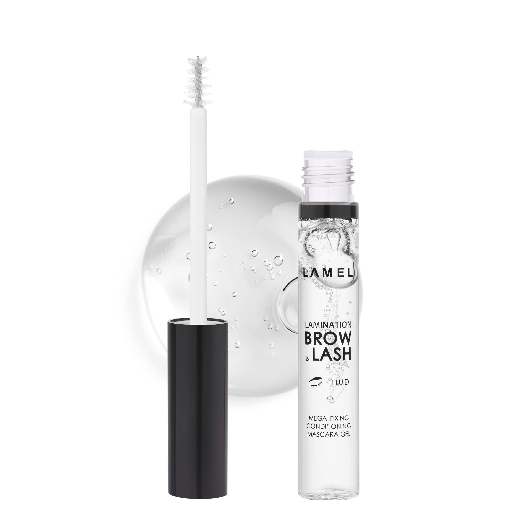 LAMEL Lamination Clear Brow and Lash Gel - Megafixing Setting Gel - Clear Eyebrow Gel - Waterproof & Sweat-Proof Mascara - Styling for Feathered & Fluffy Brows Makeup - 401-6ml / 0.2oz.